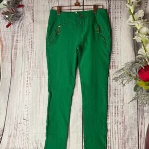 SJ Green Zipper Pants Sz 37